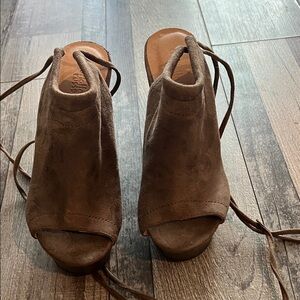 Charlotte Russe Brown Suede Platform Shoes